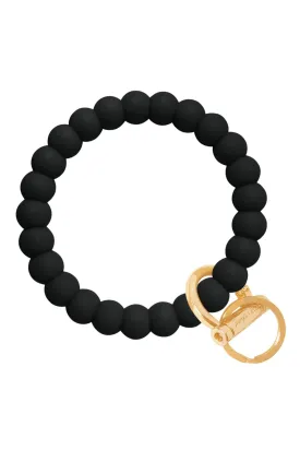 Black Bubble Bangle Bracelet Key Ring