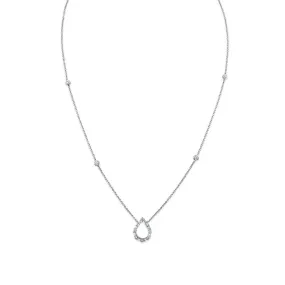 1/4 CTW Diamond Fashion Pear Shape 18-inch Necklace in 10KT White Gold