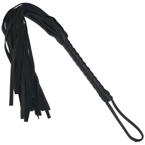 24" Black Leather Flogger