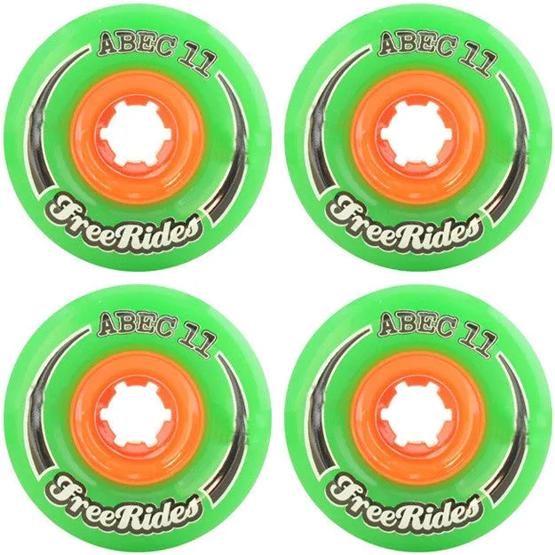 Abec 11 CLASSIC Free Ride - Green - 72mm 78a - Skateboard Wheels (Set of 4)