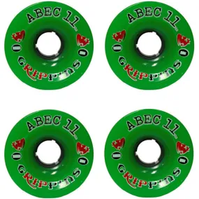 Abec 11 Grippins - Green - 70mm 75a - Skateboard Wheels (Set of 4)