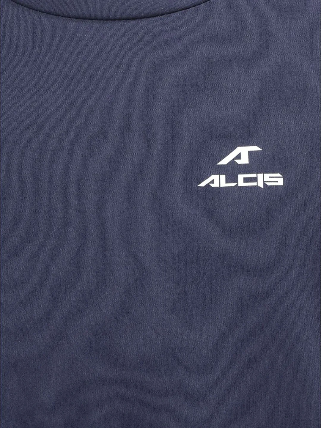 Alcis Boys Navy Blue Solid Round Neck T-shirt