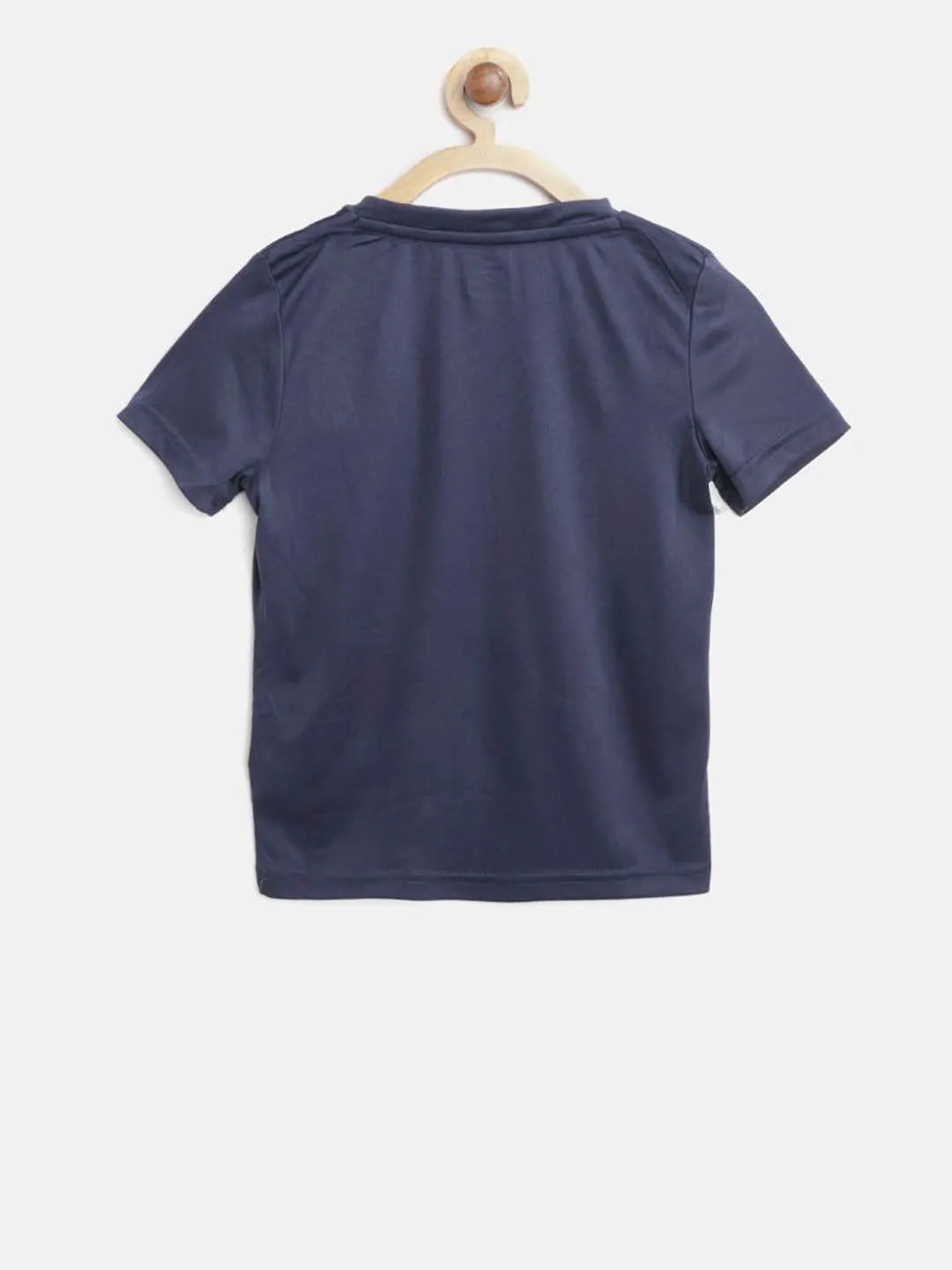 Alcis Boys Navy Blue Solid Round Neck T-shirt