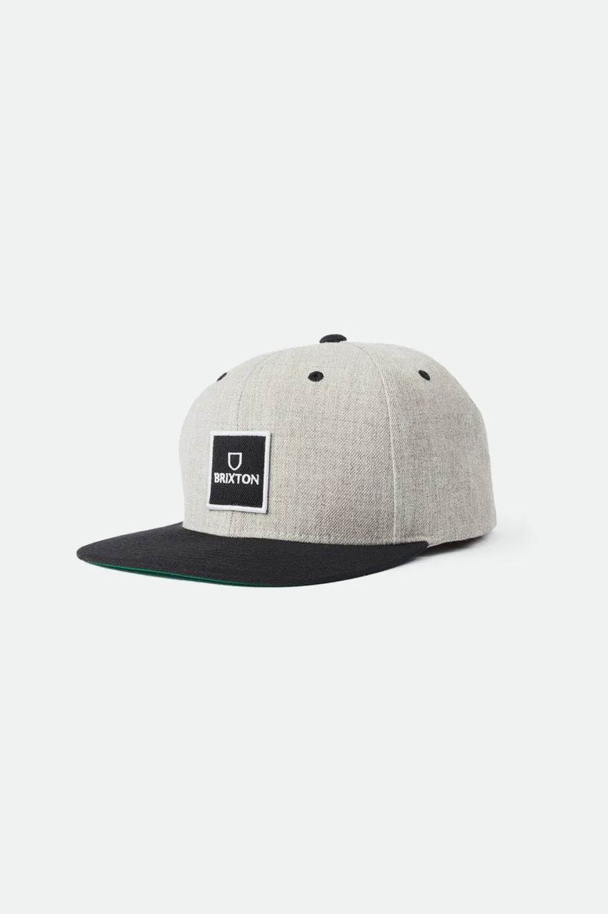 Alpha Square MP Snapback - Light Heather Grey/Black