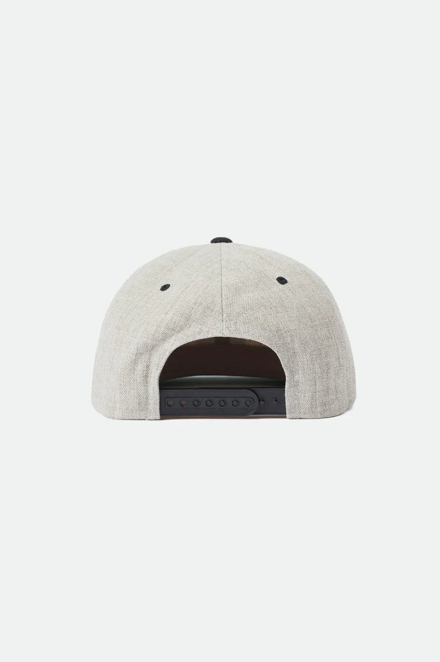 Alpha Square MP Snapback - Light Heather Grey/Black