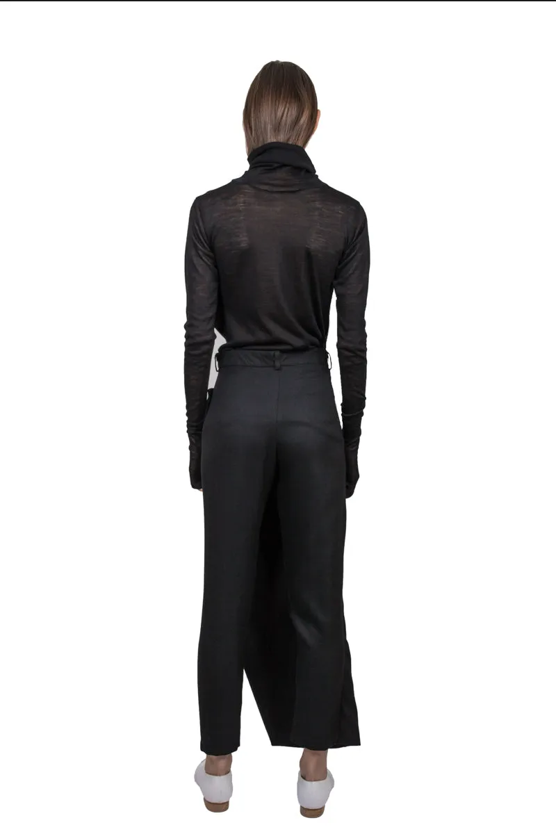 Black 'Apron' Trousers