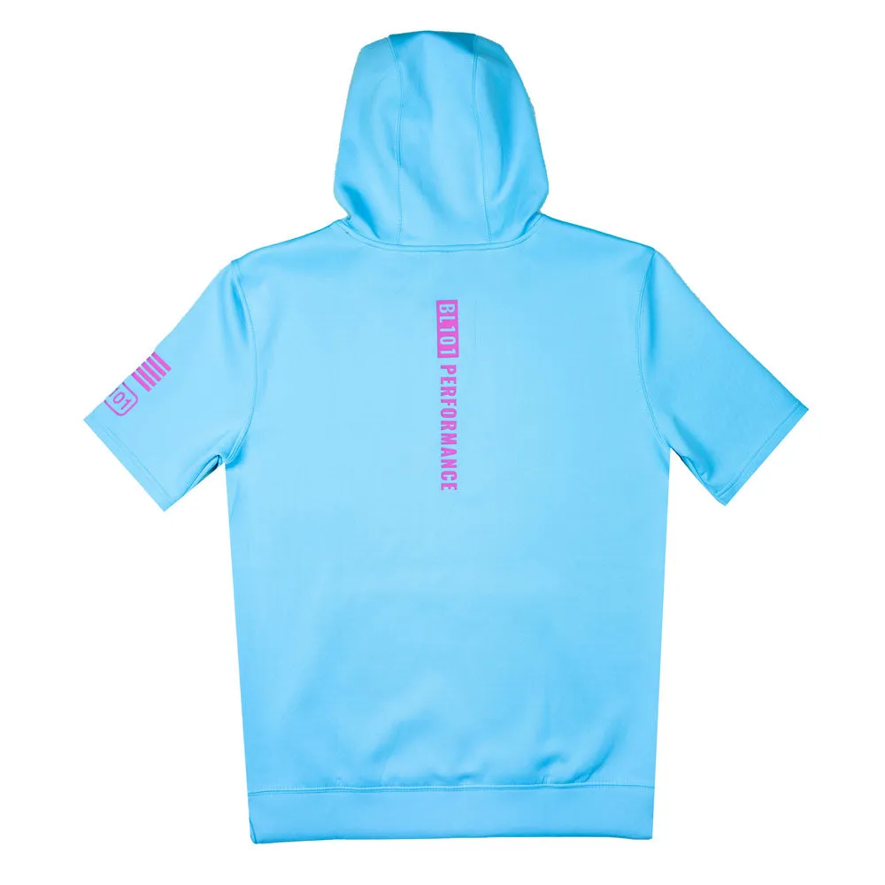 BSBL-SZN Youth Short Sleeve Hoodie V3 Cotton Candy Blue