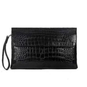 Crocodile Belly  Skin Large Clutch Bags