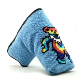 Dancing Bear Tie Dye Needlepoint Putter Headcover