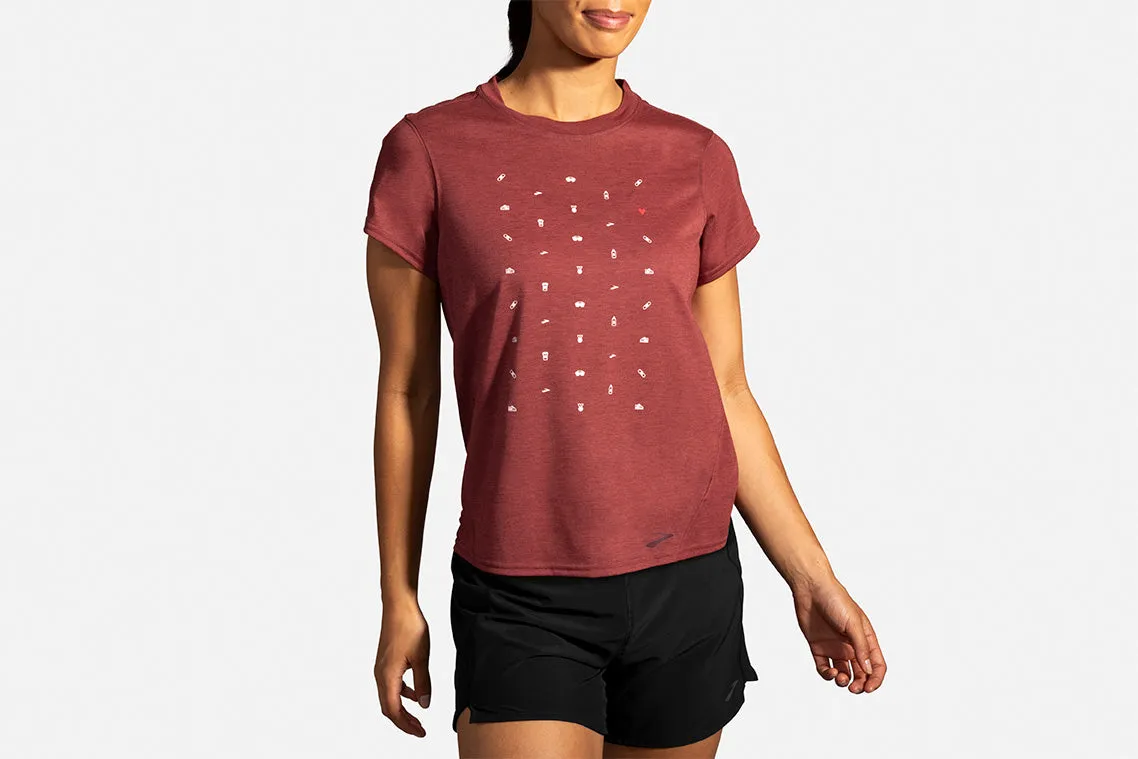 Distance Graphic Short Sleeve Women's running tops