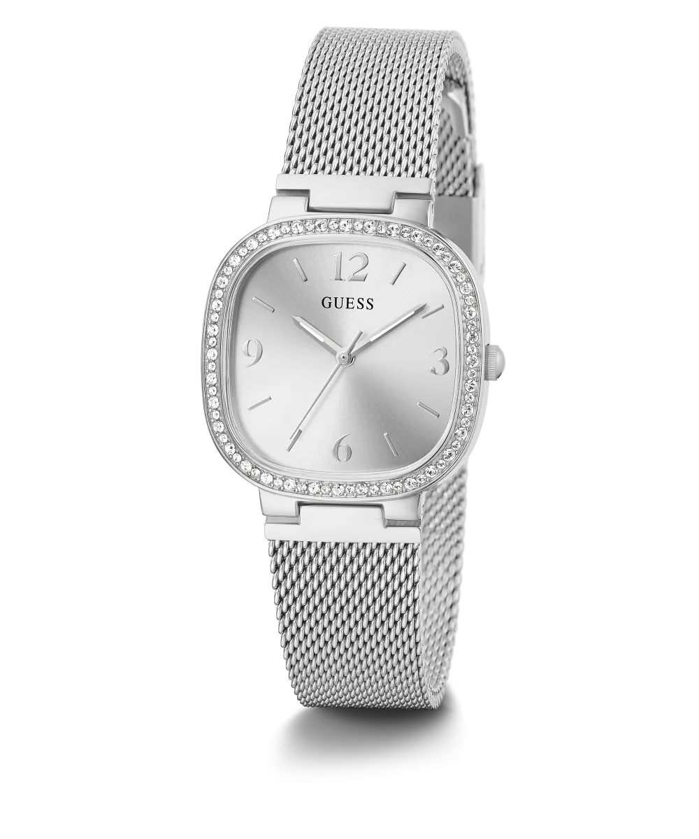 GUESS Ladies Silver Tone Analog Watch