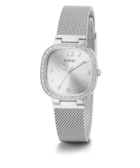 GUESS Ladies Silver Tone Analog Watch