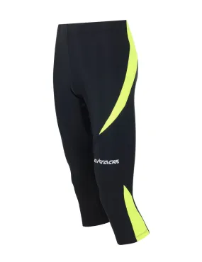 Herren Laufhose 3/4 Lang Pro Schwarz-Neon Setprodukt