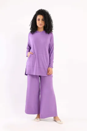 Hooded Plain Lounge Top