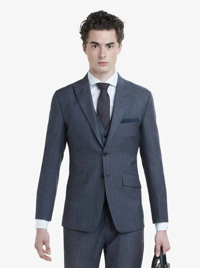 Monaco Grey Pinstripe