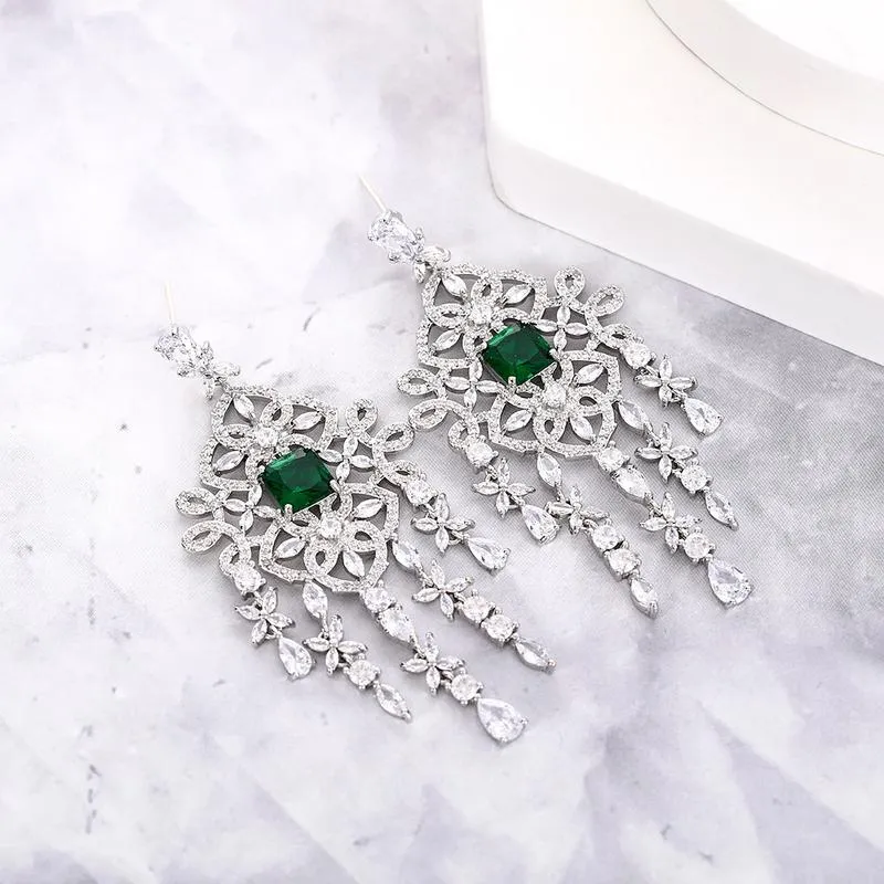 【ODN-E1241】2022 White Zircon Earrings New Trend Fashion Earrings Female Niche Design Earrings