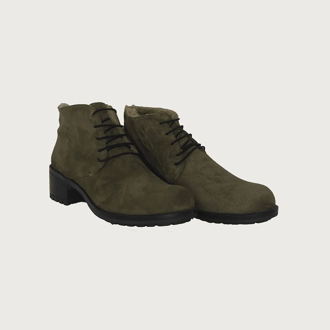 PELLICCIA MILITARY GREEN SUEDE