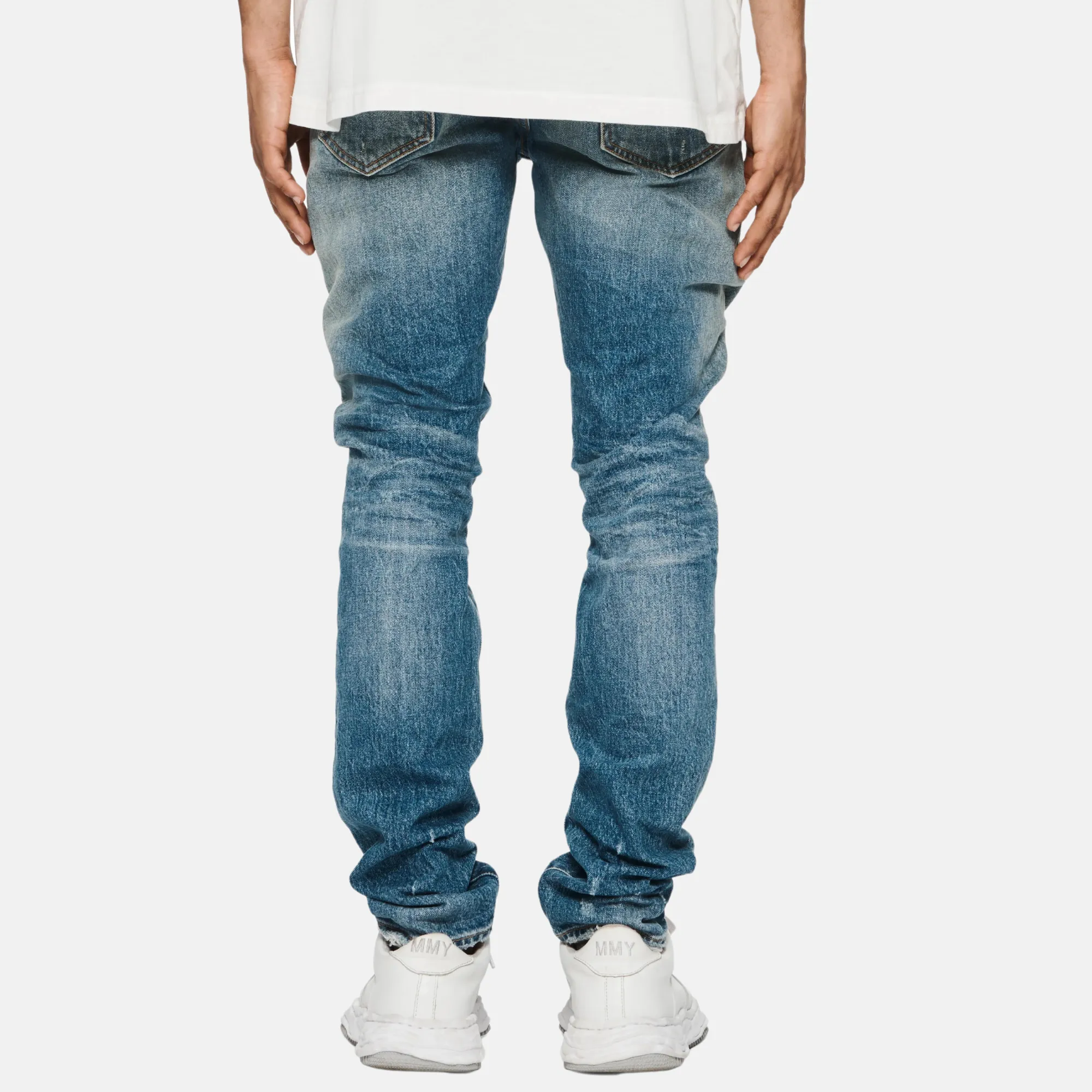 Purple Brand Mid Indigo Thrashed Jeans