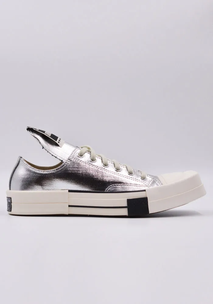 RICK OWENS DRKSHDW x CONVERSE DC01BX292 TURBODRK OX DENIM SHOES SILVER