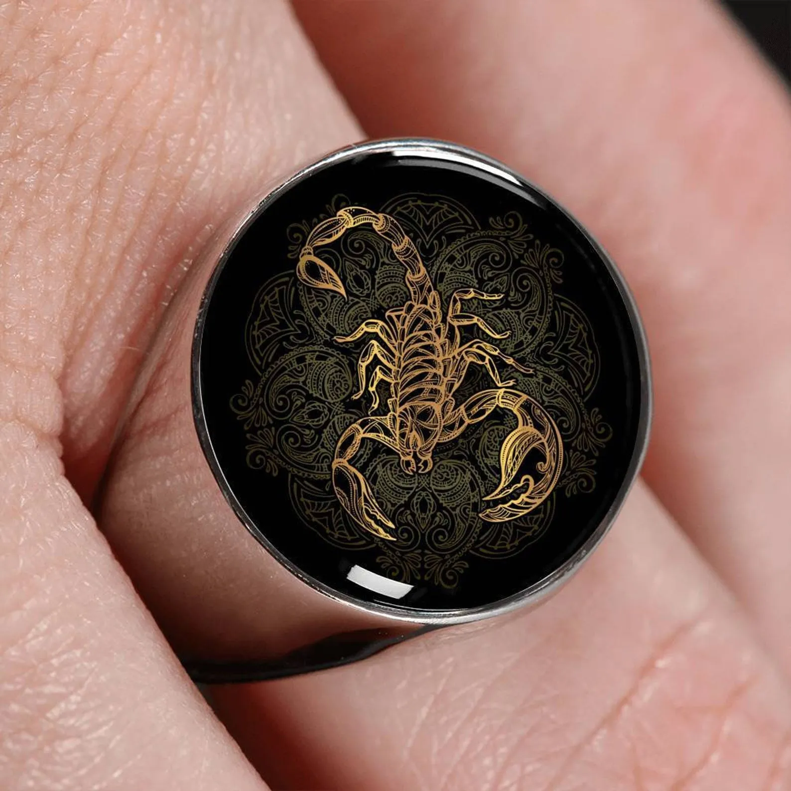 Scorpio Zodiac Ring, Luxury Customized Scorpio Star Sign Ring, Scorpion Gifts, Scorpio Horoscope Present, Scorpio Lover Gift