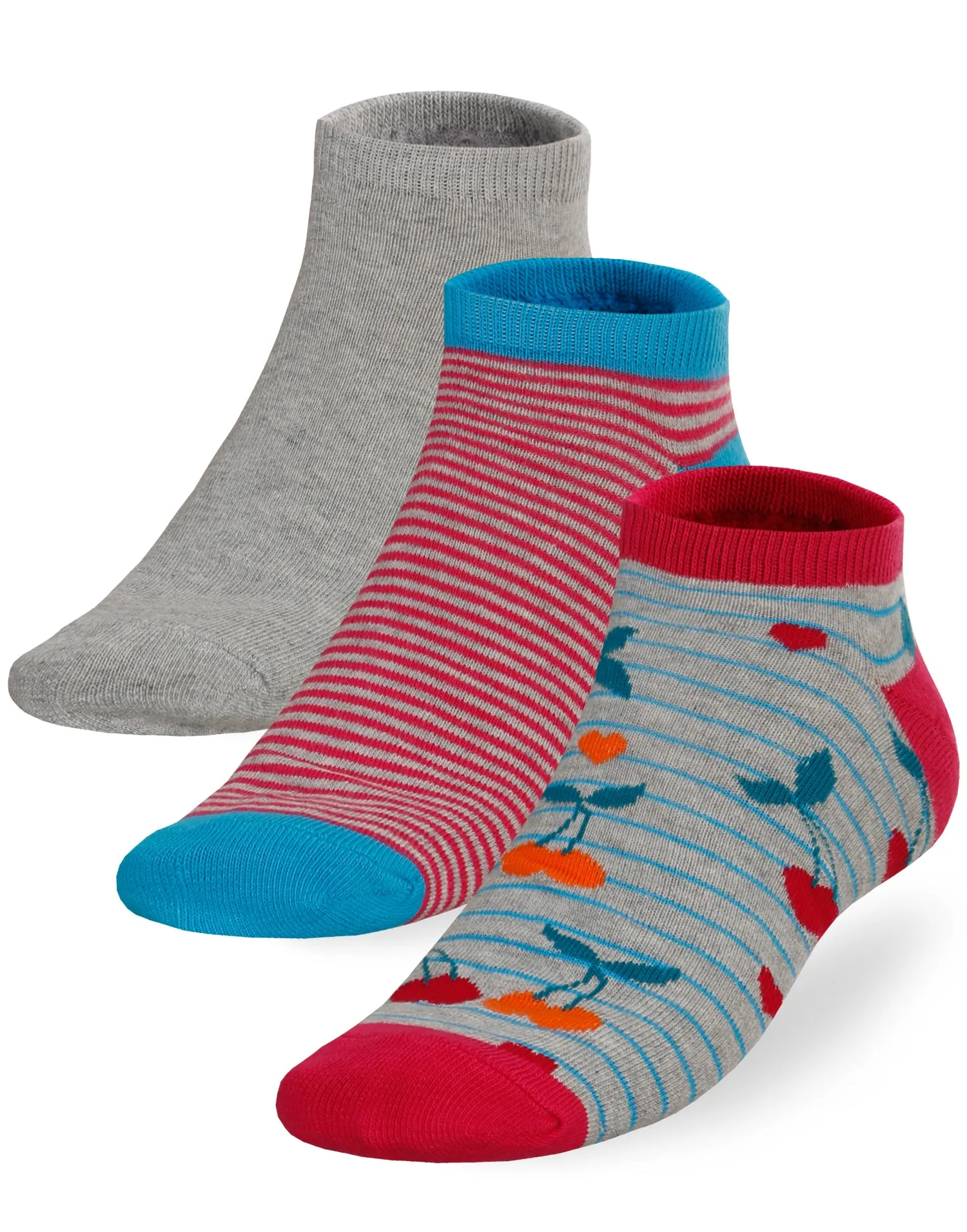 Socksmile Women's No Show Socks 3 Pair Pack.